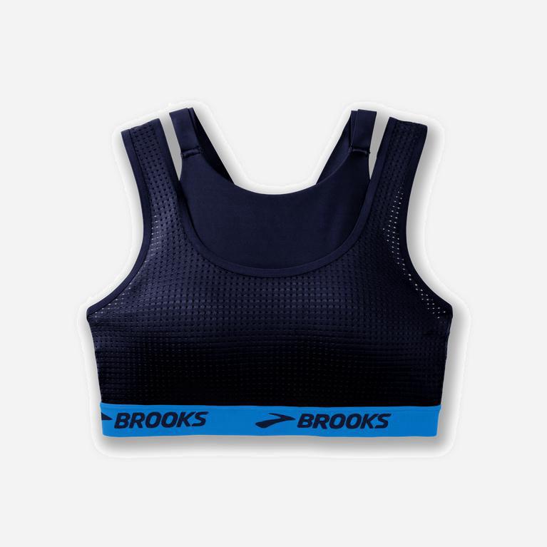 Brooks Drive Mesh Womens Running Bra Ireland Navy/Blue Bolt (OHKU-45872)